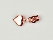 Schieber mit Herz f�r Rei�verschluss mit 6,5 mm Spirale, KUPFER