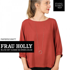 Papierschnittmuster weite Bluse mit gerafftem �rmelsaum FRAU HOLLY Studio Schnittreif