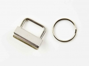 Schl�sselband-Rohling 25 mm, silber
