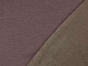 RESTST�CK 113 cm Sweatstoff Alpenfleece uni, dunkelbraun