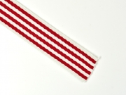 Gurtband Streifen 4 cm, rot wei�