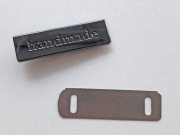 Handmade Label Metall, gunmetal