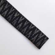 Gurtband Ethno Zickzack Streifen 38mm, khakigr�n schwarz