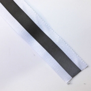 Reflektorband Ripsband Streifen 2.5 cm, silbergrau wei�