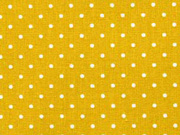 Baumwollstoff kleine Punkte beschichtet Petite Dots, wei� ockergelb