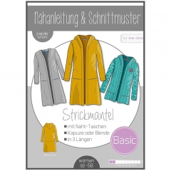 Papierschnittmuster Strickmantel Damen ki-ba-doo