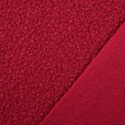 Boucle Stoff Schafsl�ckchen elastisch, dunkelrot