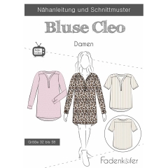 Papierschnittmuster Bluse Damen V-Ausschnitt CLEO Fadenk�fer