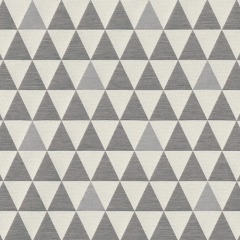 Dekostoff Dreiecke Triangles Jacquard Doubleface, cremewei� grau