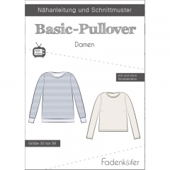 Papierschnittmuster Basic Pullover Damen Fadenk�fer