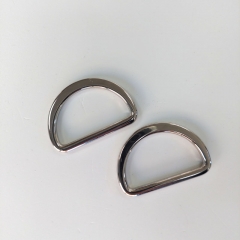 2 D-Ringe Metall 30 mm hochwertig hochgl�nzend, silber