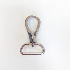 Karabinerhaken Metall 3 cm hochwertig hochgl�nzend, silber