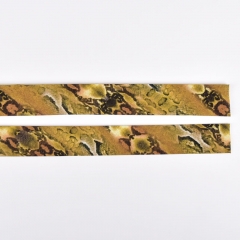 Schr�gband Schlangenmuster Snake Print, khaki ockergelb