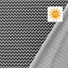 RESTST�CK 68 cm Badeanzugstoff Funktionsjersey Zickzackmuster, wei� schwarz