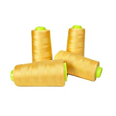 Overlockgarn 4 Rollen, gelb (helles dottergelb)