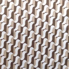 Viskose Twillstoff grafisches Retromuster, braun beige cremewei�