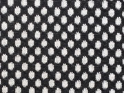 RESTST�CK 41 cm Jacquard Jersey Punkte Mirella, schwarz weiss