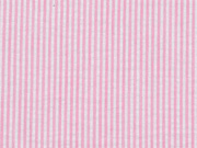 Seersucker Stoff Streifen 2 mm breit Blusenstoff, rosa wei�