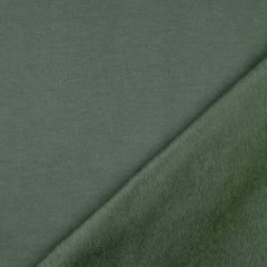 Sweatstoff angeraut uni, army gr�n