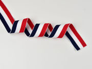 Gummiband Streifen 4 cm breit, dunkelblau wei� rot
