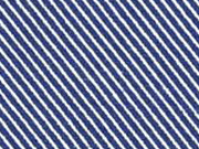 Dekostoff diagonale Streifen Doubleface dunkelblau