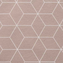 Dekostoff W�rfelmuster grafisches Muster, wei� beige