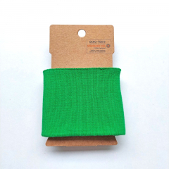 Fertigb�ndchen Feinripp glatter B�ndchenstoff uni, gr�n