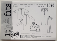 Papierschnittmuster Herren Shirt Hose Tasche it's A fits #1090
