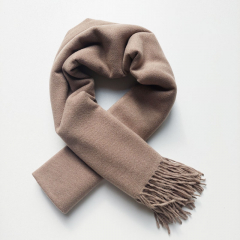 Kaschmir Wollschal Cashmere Woolblend uni, taupe