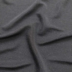 Jerseystoff Punkte Glitzer Foliendruck, schwarz