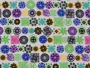 RESTST�CK 31 cm Butterweicher Flanell Mandalas, gr�n