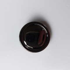 Metallknopf mit Rand glatt gl�nzend nickelfrei Knopfgr��e 36/23 mm, gunmetal
