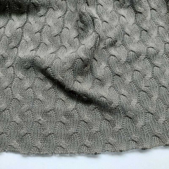 Strickstoff Zopfmuster, armygr�n