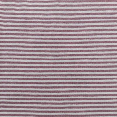 Jerseystoff schmale Streifen 2 mm Garn gef�rbt, wei� mauve #KK0043