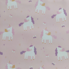 Aqua Protect Regenmantelstoff Einhorn, wei� lila rosa