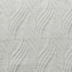 Fellimitat Fake Fur Pl�sch gemustert 3D grafisches Muster, cremewei�