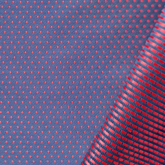 Futterstoff Jacquard Mantelfutter Jackenfutter Punkte, rot dunkelblau