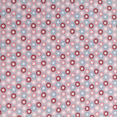 Jerseystoff gepunktet, kleine sterne, pink rosa wei� grau