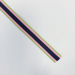Ripsband Streifen 16 mm, limette wei� rosa blau