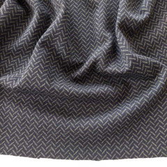 Jerseystoff Jacquard Fischgr�tmuster, khaki schwarz