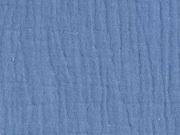 Musselin Stoff Double Gauze uni, mittleres jeansblau