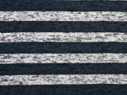 RESTST�CK 154 cm Strickstoff Streifen angeraut, blaugrau