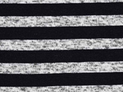 RESTST�CK 56 cm Strickstoff Streifen angeraut, schwarz grau