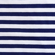 Jerseystoff Streifen 1 cm garngef�rbt, dunkelblau weiss