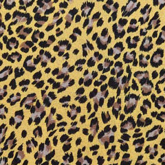 Viskose Crepe Stoff Blusenstoff Leopardenmuster, schwarz braun gelb
