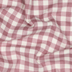 Flanellstoff Baumwollstoff Karomuster kariert, mauve wei�