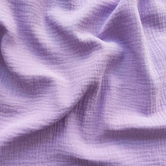 Musselin Stoff Double Gauze uni, lavendel