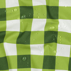 beschichteter Baumwollstoff gro�es Karomuster 3 cm, hellgr�n dunkelgr�n wei�