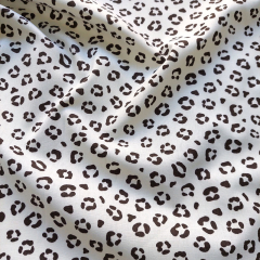 Baumwollstoff Popeline Panther Leopardenmuster, dunkelbraun cremewei�