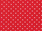 Baumwollstoff kleine Punkte Petite Dots, wei� rot